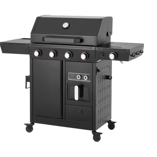 Barbecue Gaz Airgrill 4sb Avec Air Fryer Indépendante 5 Brûleurs 15,5 Kw