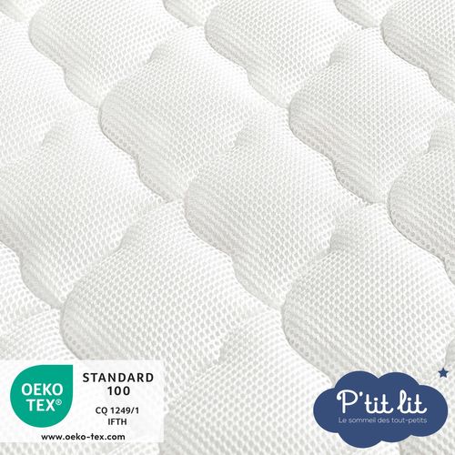 Matelas Bébé Parfait 60x120x10 Cm - Respirant L'été / Chaud L'hiver - Anti Acarien - Déhoussable