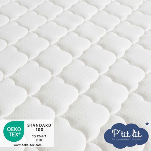Matelas Bébé Parfait 60x120x10 Cm - Respirant L'été / Chaud L'hiver - Anti Acarien - Déhoussable