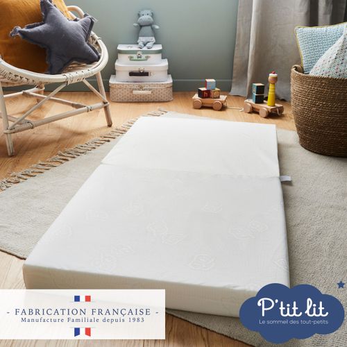 Matelas De Voyage Bébé 60x120 Cm - Pliant - Epaisseur 7 Cm - Idéal Pour Couchage D'appoint