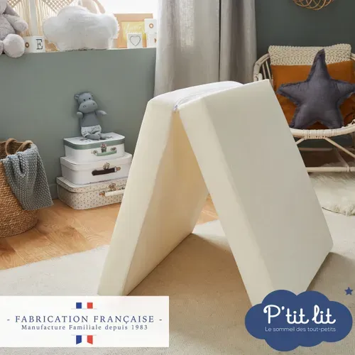 Matelas De Voyage Bébé 60x120 Cm - Pliant - Epaisseur 7 Cm - Idéal Pour Couchage D'appoint