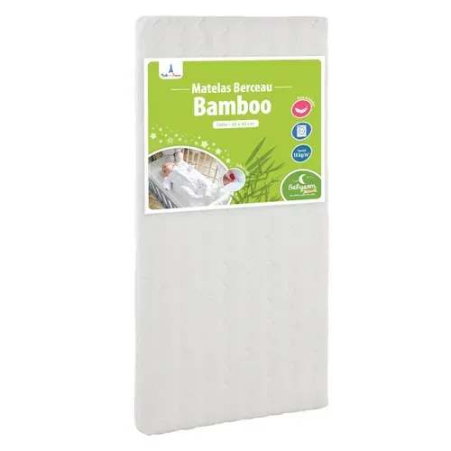 Matelas Cododo Bamboo - 90x40cm - Déhoussable - Berceau - Fabrication Francaise