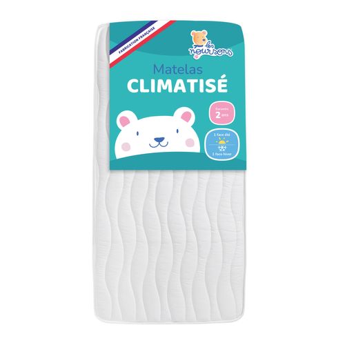 Matelas Mousse Bébé 70x140 Cm - Réversible - Epaisseur 10 Cm