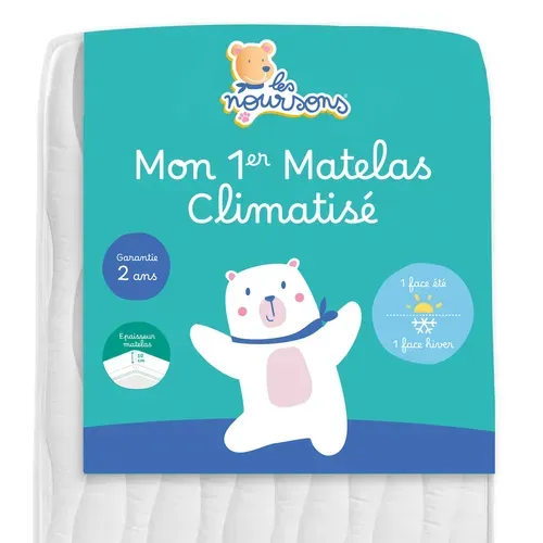 Matelas Mousse Bébé 70x140 Cm - Réversible - Epaisseur 10 Cm