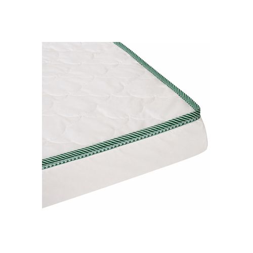 Matelas Bébé 60x120 Cm - Réversible Été/hiver - Sans Traitement - Contour Vert