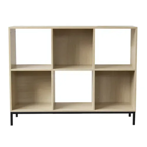 Etagère De Rangement 6 Cases Avec Pieds Métal