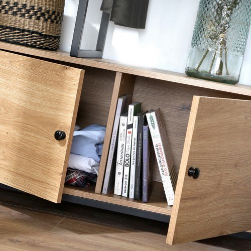Penderie Avec Rangements Effet Bois - H167 X L90 Cm