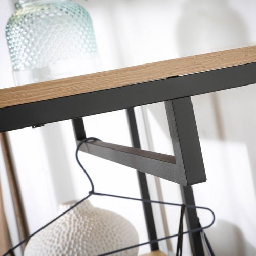 Penderie Avec Rangements Effet Bois - H167 X L90 Cm