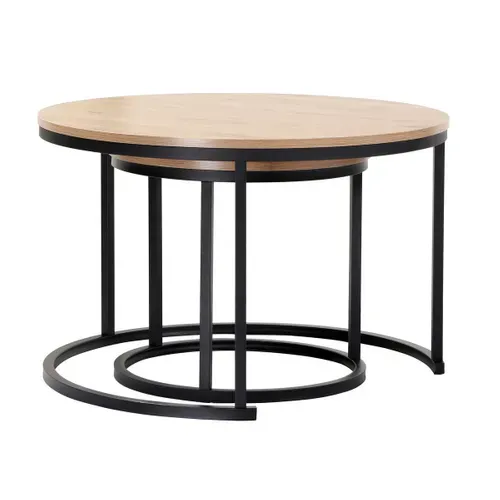 Lot De 2 Tables Basses Gigognes Rondes