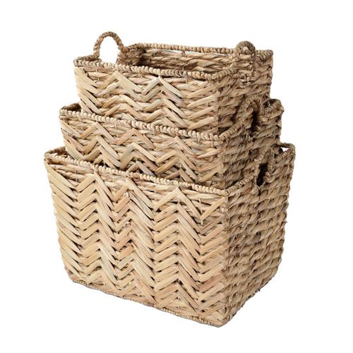 Panier Haut En Jacinthe D'eau Moyen Modèle - H32 Cm