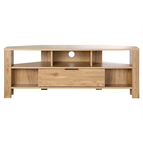 Meuble TV D'angle 1 Tiroir Décor Chêne - L120 Cm
