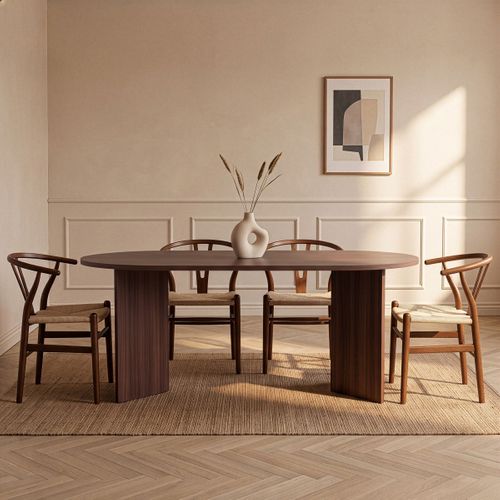 Table À Manger Avec Bords Arrondis L180 Cm