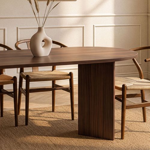 Table À Manger Avec Bords Arrondis L180 Cm