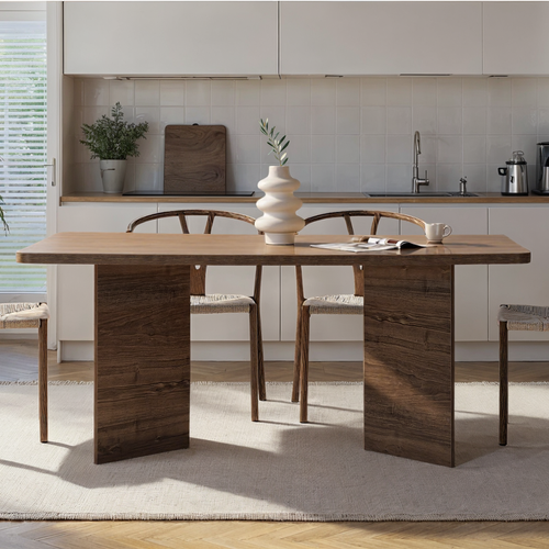 Table À Manger Avec Plateau Rectangulaire L180 Cm