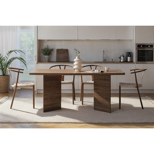 Table À Manger Avec Plateau Rectangulaire L180 Cm