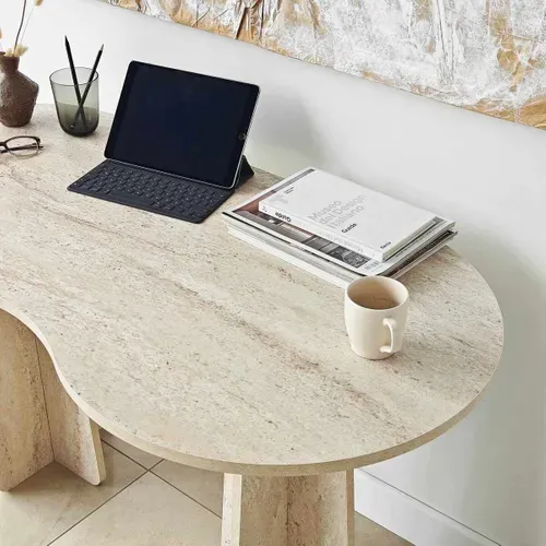 Bureau Avec Plateau Forme Organique L120 Cm
