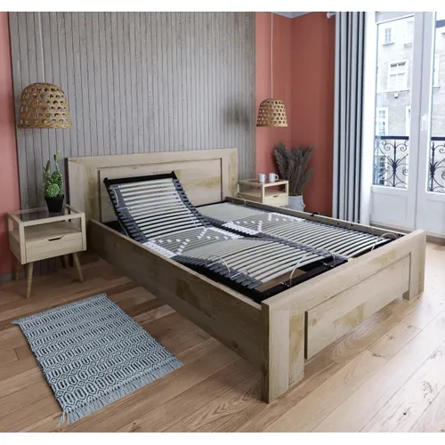 Sommier relaxation 2x80x200 cm EBAC S50 gris anthracite vue d'ambiance 1