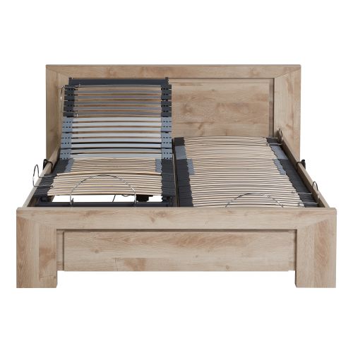 Sommier relaxation 2x80x200 cm EBAC S50 gris anthracite