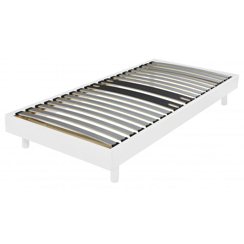 Sommier en kit 90x190 cm EBAC DECOKIT blanc vue 3/4