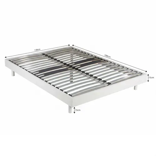 Sommier en kit pour matelas/lit 140x190 cm DECOKIT blanc
