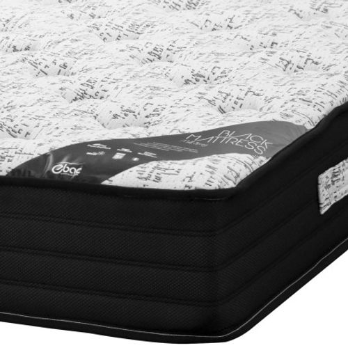 Matelas 140x190 Black Mattress - Ressorts - Hauteur 25 Cm - Soutien Très Ferme