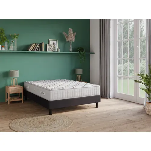 Sommier en kit 140x190 cm EBAC NEWKIT tissu anthracite
