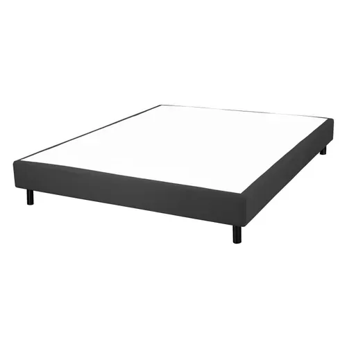 Sommier en kit 140x190 cm EBAC NEWKIT tissu anthracite vue 3/4