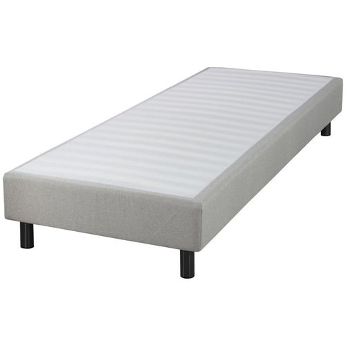 Sommier en kit 90x190 cm EBAC NEWKIT tissu lin vue 3/4