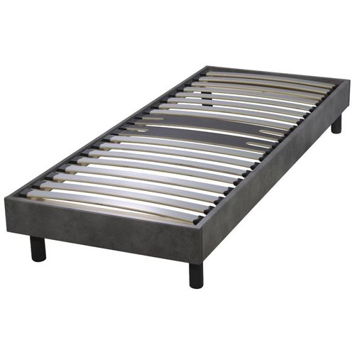 Sommier en kit 90x190 cm EBAC DECOKIT décor gris béton vue 3/4