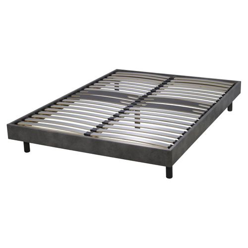 Sommier en kit 140x190 cm EBAC DECOKIT décor gris béton vue 3/4