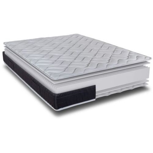 Matelas 90x190 Malta - Mousse - Hauteur 20 Cm - 3 Zones - Soutien Très Ferme