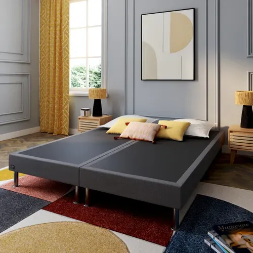 Sommier anthracite 2x80x200cm EBAC PRIMO vue d'ambiance 1