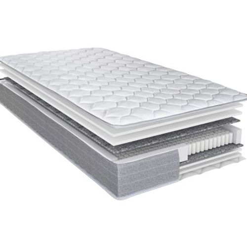 Matelas 90x190 Record - Ressorts Ensachés - Hauteur 20 Cm - Ferme