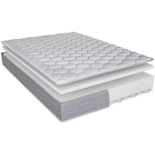 Matelas Mousse 140x190 Madere - Mousse - Hauteur 24 Cm - 3 Zones - Soutien Ferme