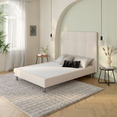 Tête de lit bouclette L.150 cm NUIT FAUBOURG LUTECE crème vue d'ambiance 1