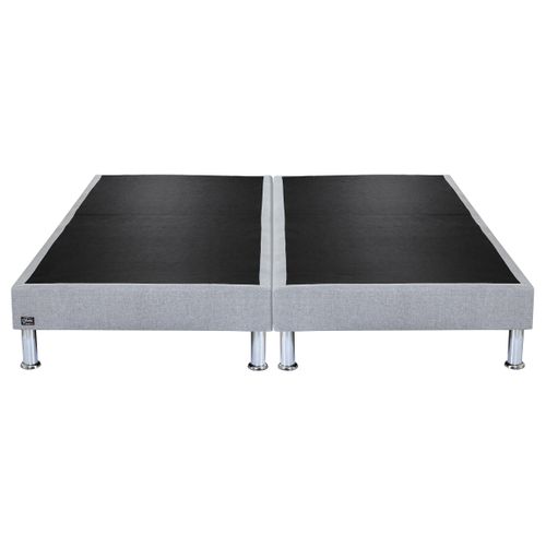Sommier gris cobalt 2x80x200cm EBAC PRIMO vue de face