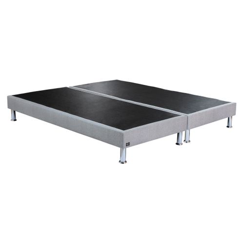 Sommier gris cobalt 2x80x200cm EBAC PRIMO vue 3/4