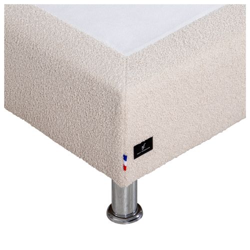 Sommier lattes 160x200 cm NUIT FAUBOURG MIRABEAU bouclette crème vue accessoires