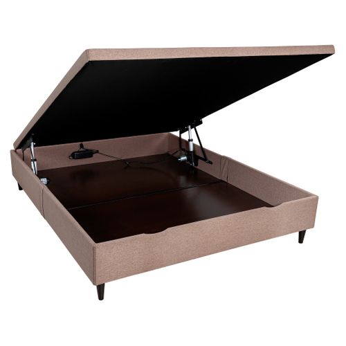 Lit coffre électrique 160x200 NUIT FAUBOURG TRIOMPHE 2 truffe vue 3/4