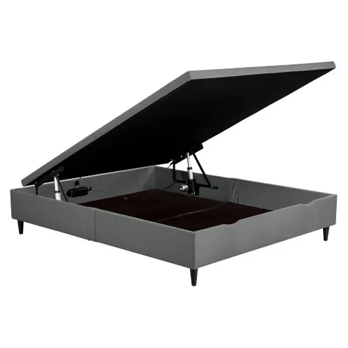 Lit coffre électrique 140x190 NUIT FAUBOURG TRIOMPHE 2 anthracite vue 3/4