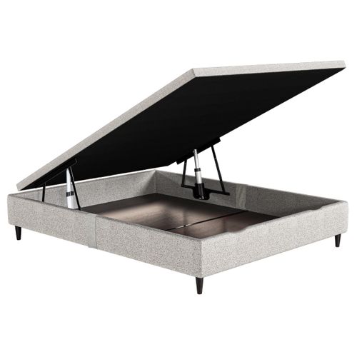 Lit coffre électrique 160x200 NUIT FAUBOURG TRIOMPHE 2 gris chiné