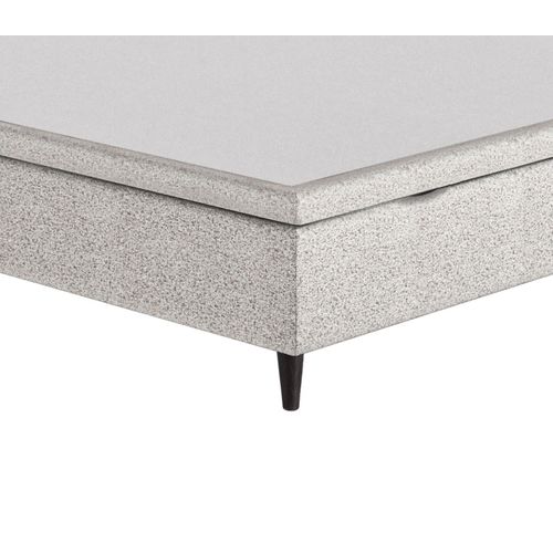 Lit coffre manuel 2x90x200 cm NUIT FAUBOURG TRIOMPHE 2 gris chiné