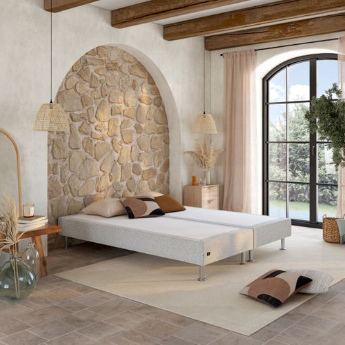 Sommier lattes 2x80x200 cm NUIT FAUBOURG MIRABEAU gris chiné