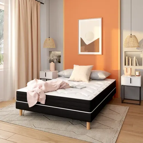 Ensemble matelas + sommier DREAMEA DUO VITALITE 140x190 cm vue d'ambiance 1