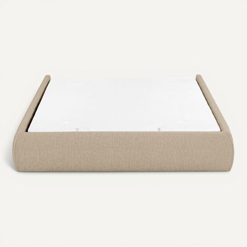 Sommier coffre 160x200 cm NUIT FAUBOURG VOLUPTE lin vue de face
