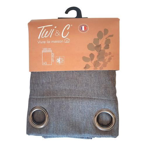 Rideau isolant 140x250 cm BOSTON Gris