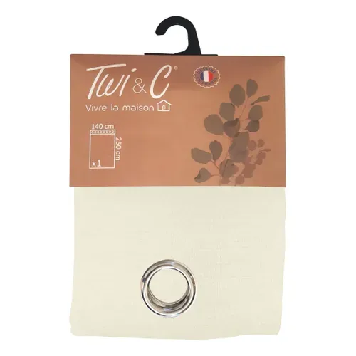 Rideau 140x240 cm ESMERALDA Beige vue accessoires