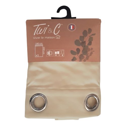 Rideau isolant 140x240 cm FINLAND Coloris lin vue accessoires