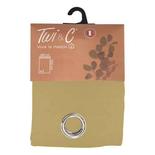 Rideau 140x240 cm ESMERALDA Taupe vue accessoires