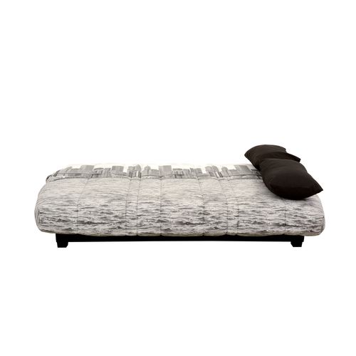 Housse clic-clac 140 cm  Tissu Manhattan/uni Noir